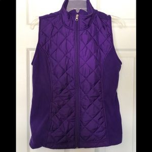 Purple down vest